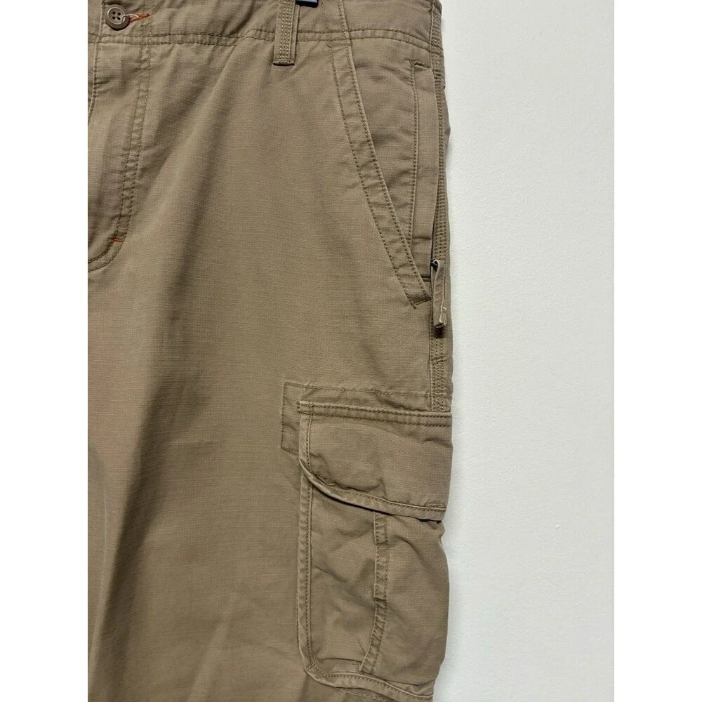 LL Bean Cargo Pants Men’s 38x29 Tan Natural Fit Cotton Outdoor
